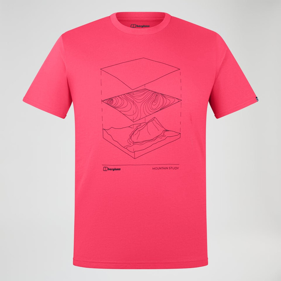 mens everyday elements short sleeve tee - pink berghaus