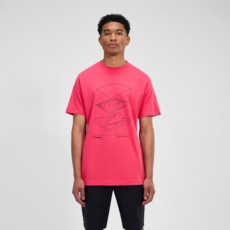 mens everyday elements short sleeve tee - pink berghaus