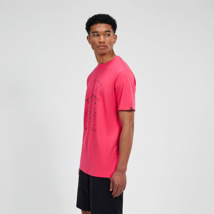 mens everyday elements short sleeve tee - pink berghaus