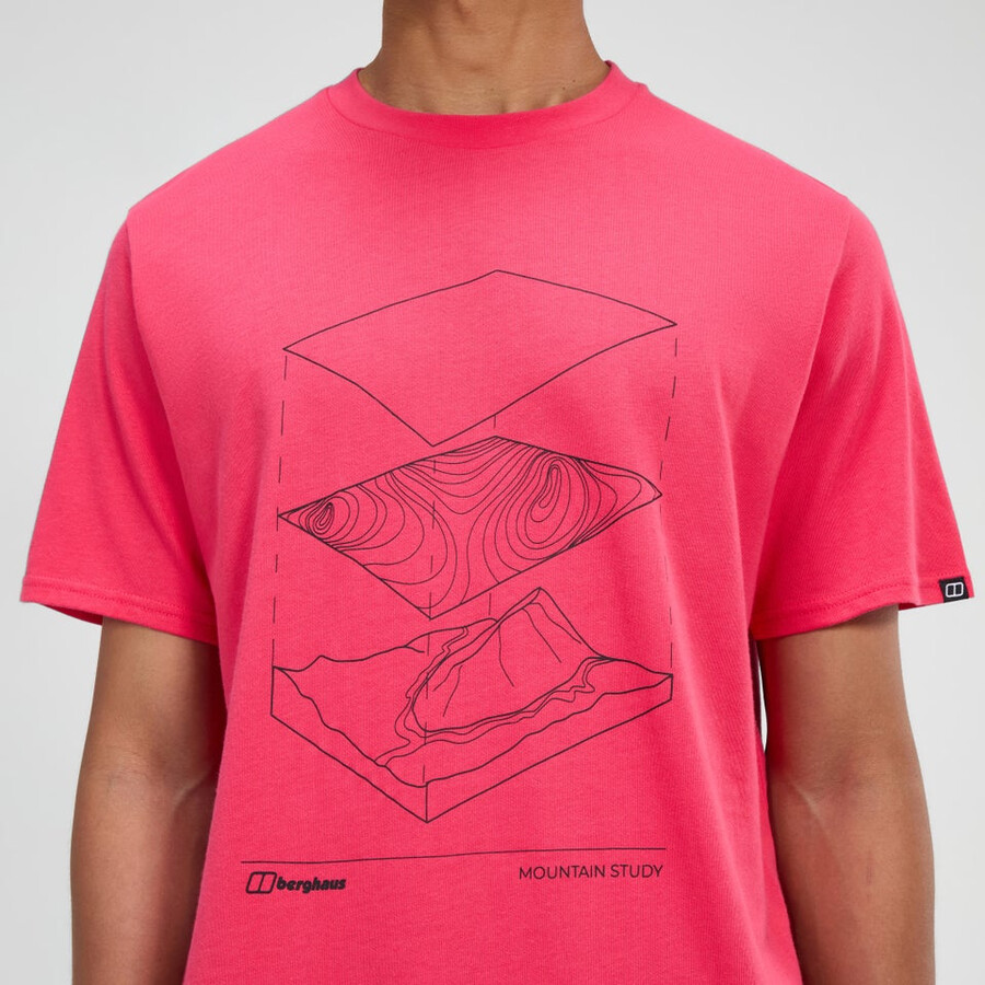 mens everyday elements short sleeve tee - pink berghaus