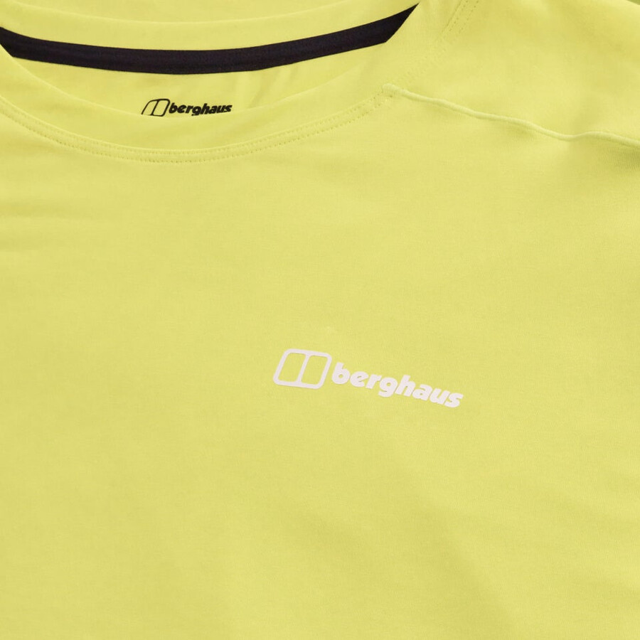 mens delta short sleeves tech tee - yellow berghaus