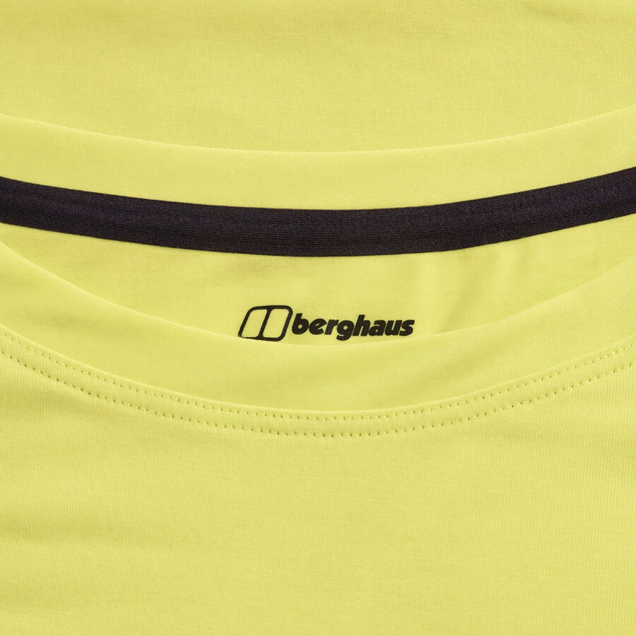 mens delta short sleeves tech tee - yellow berghaus