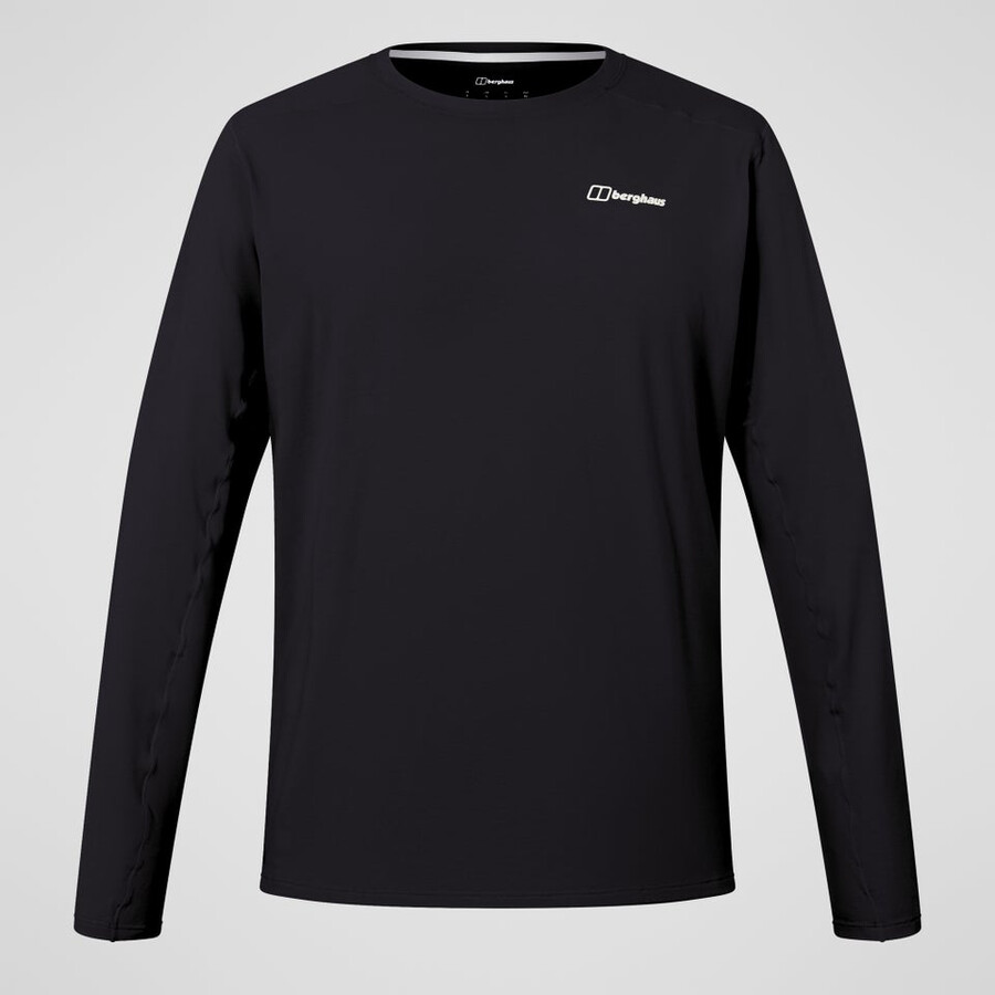 mens delta long sleeve tech tee - black berghaus