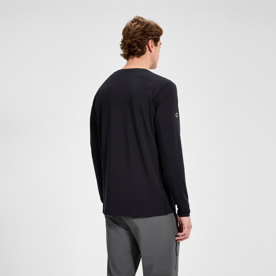 mens delta long sleeve tech tee - black berghaus