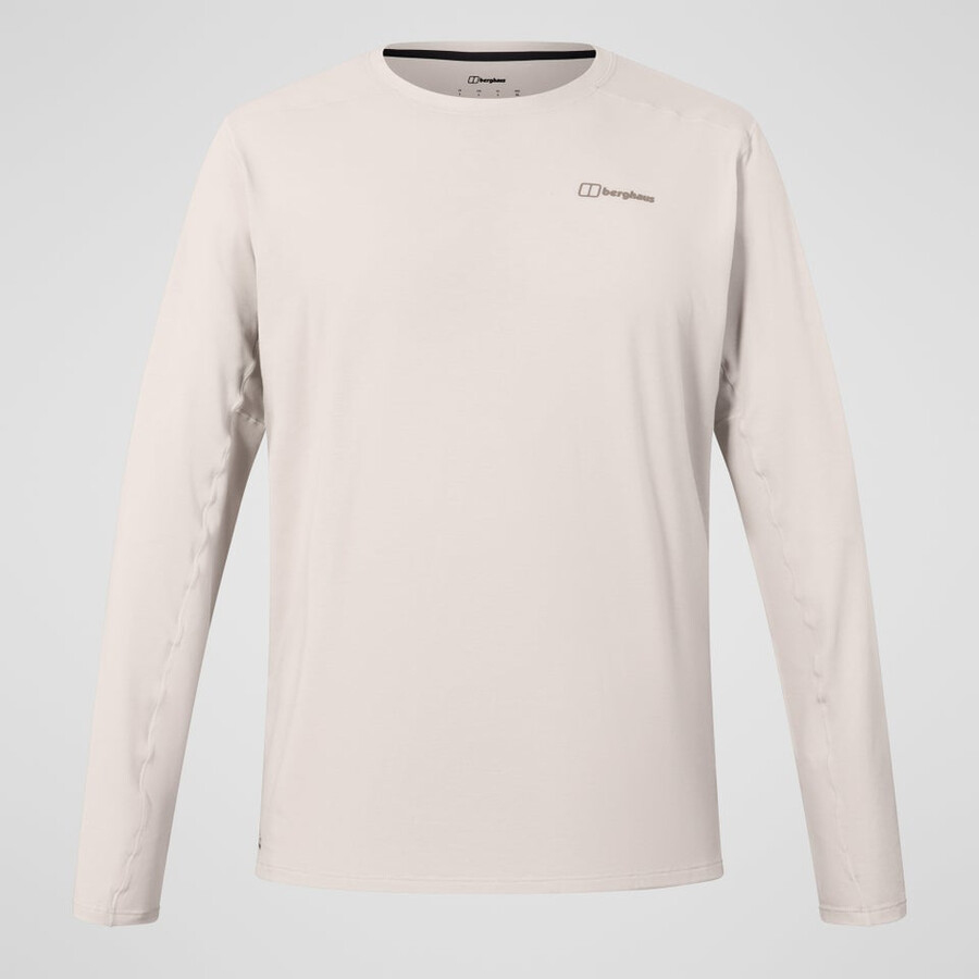 mens delta long sleeve tech tee - grey berghaus