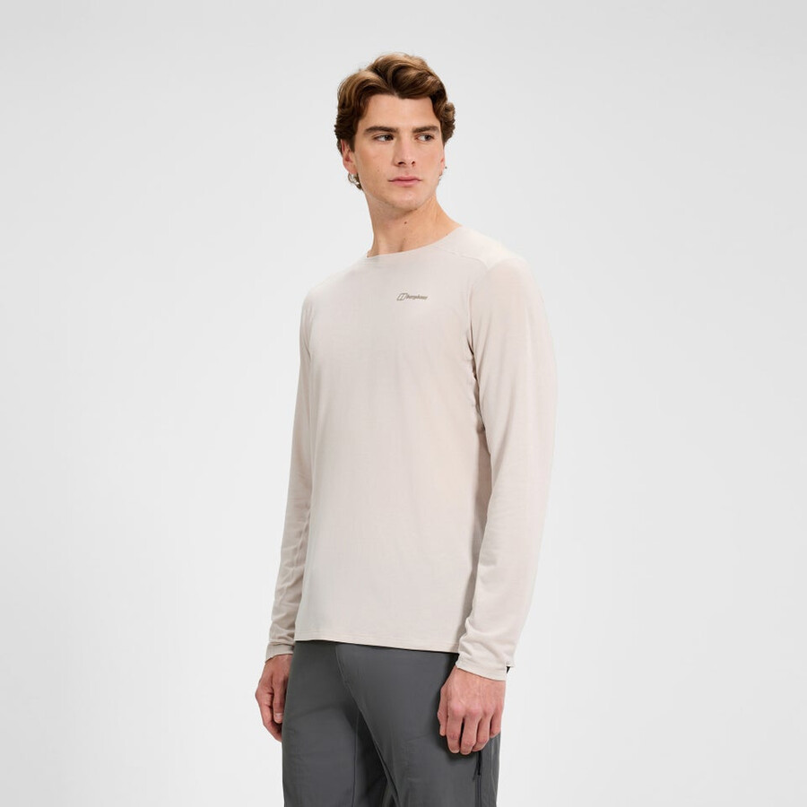 mens delta long sleeve tech tee - grey berghaus