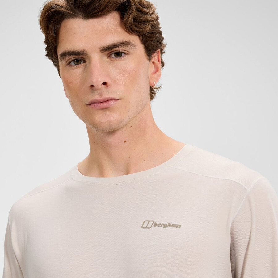 mens delta long sleeve tech tee - grey berghaus