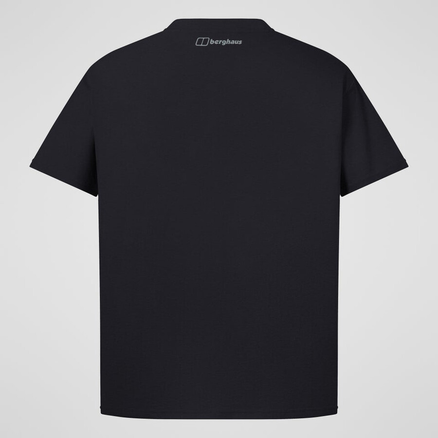 mens glitched blocks tee - black berghaus