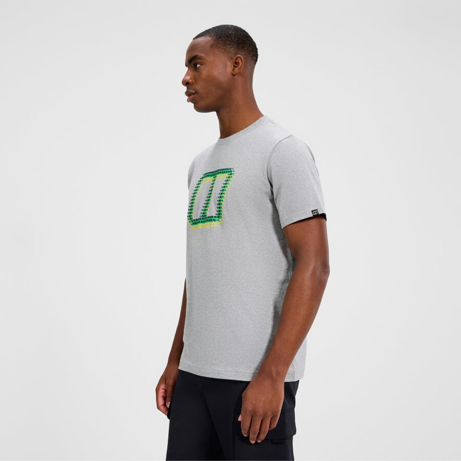 mens glitched blocks tee - grey berghaus