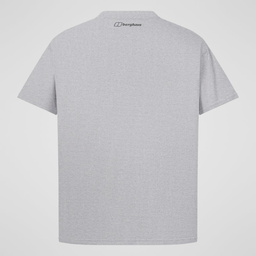 mens glitched blocks tee - grey berghaus