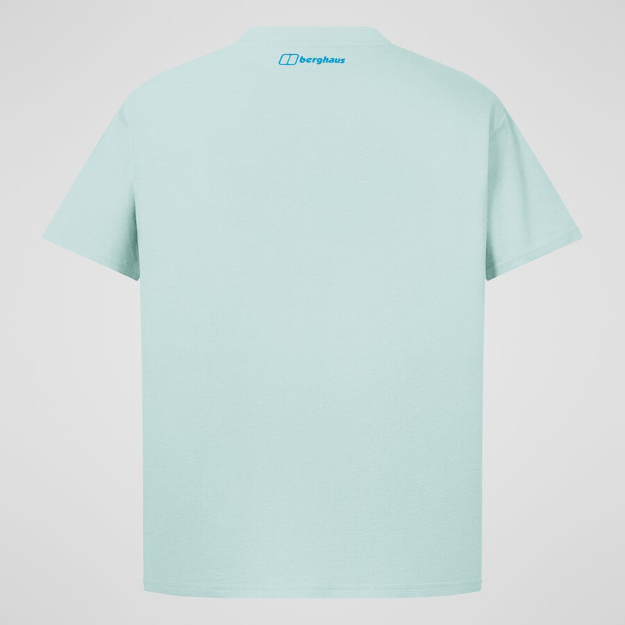 mens glitched blocks tee - green berghaus