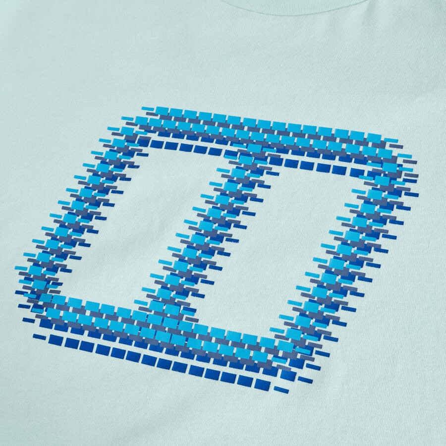 mens glitched blocks tee - green berghaus