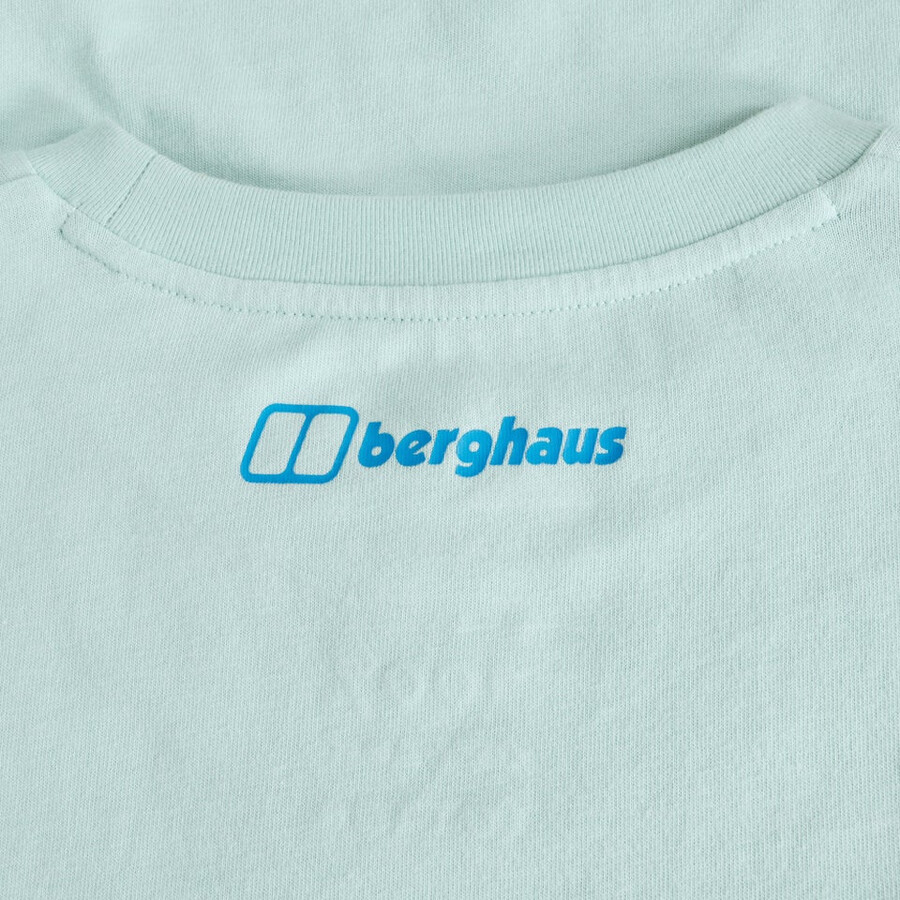 mens glitched blocks tee - green berghaus