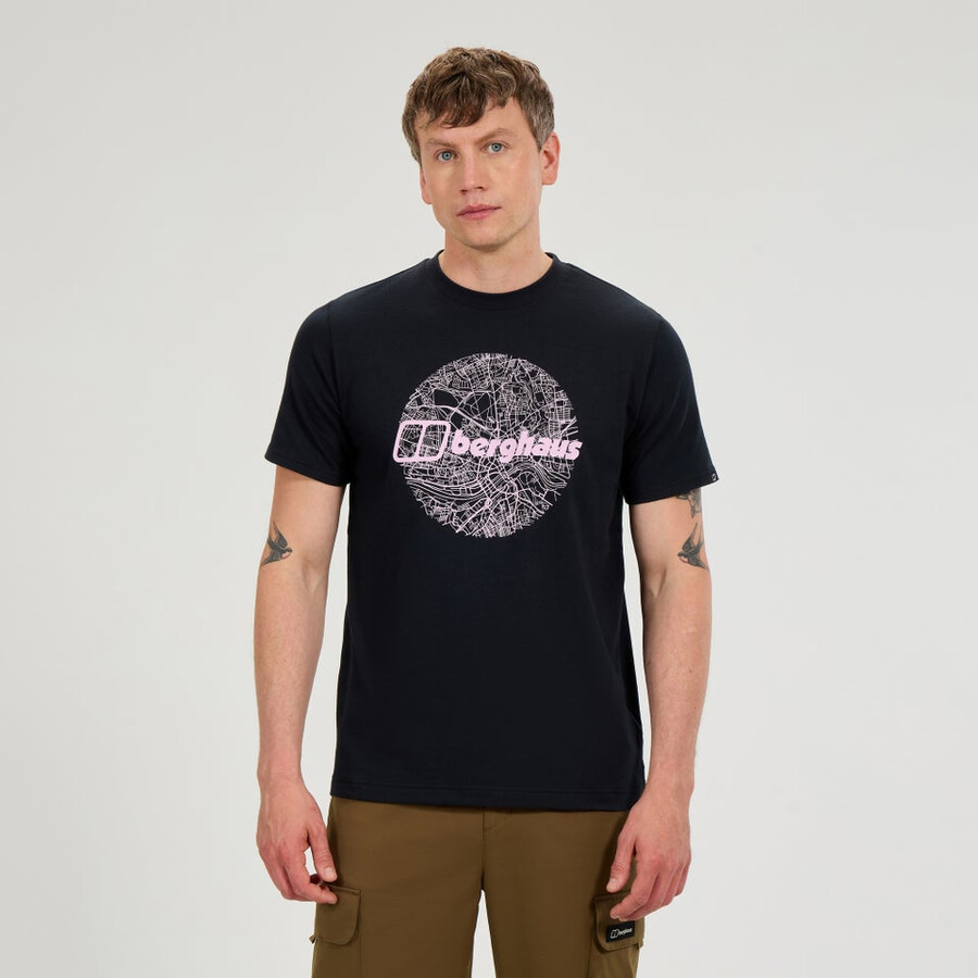 mens map of the toon tee - black berghaus