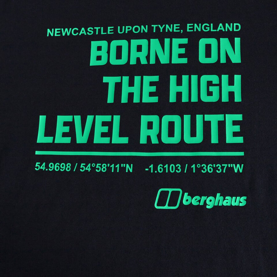 mens high level route tee - black berghaus