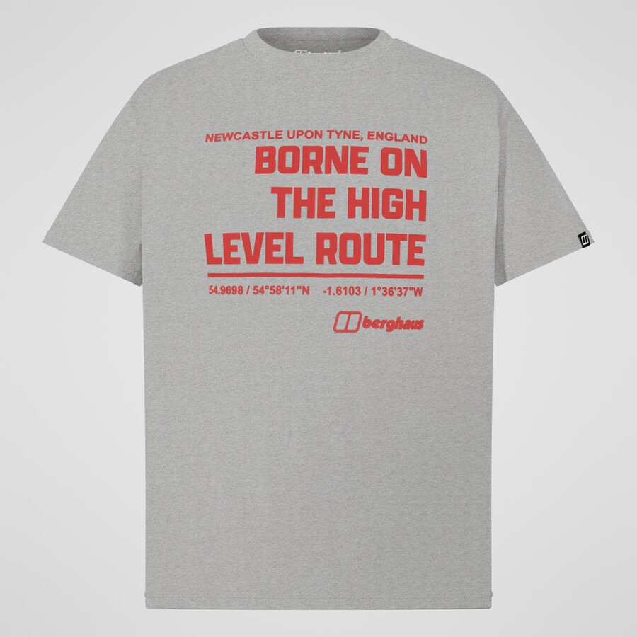 mens high level route tee - grey berghaus