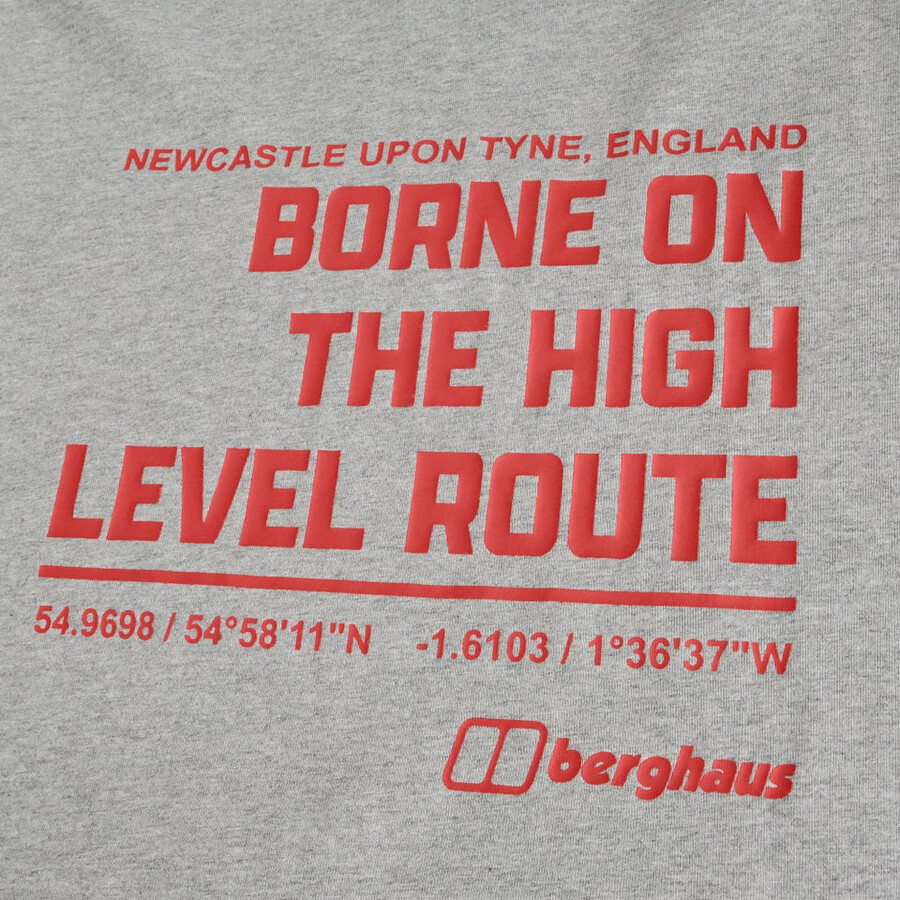mens high level route tee - grey berghaus