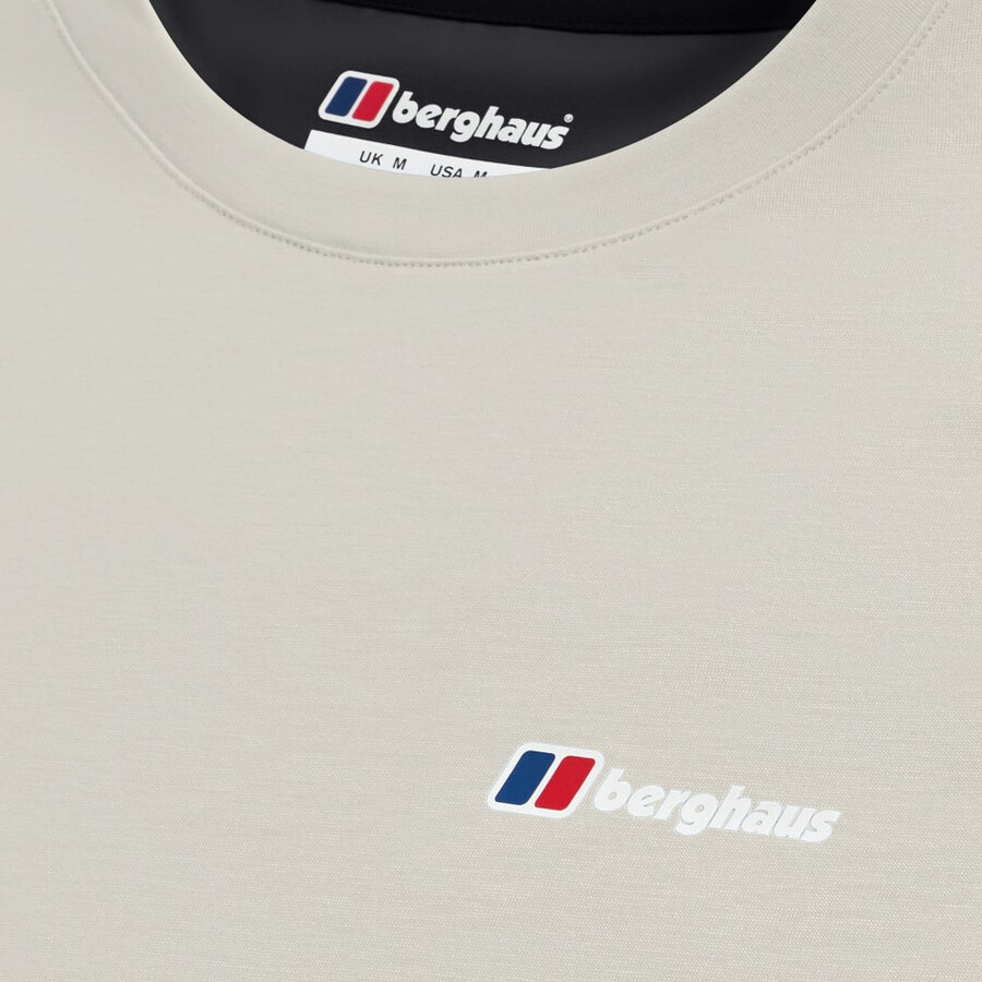 mens terrain trek tech tee - greyblack berghaus