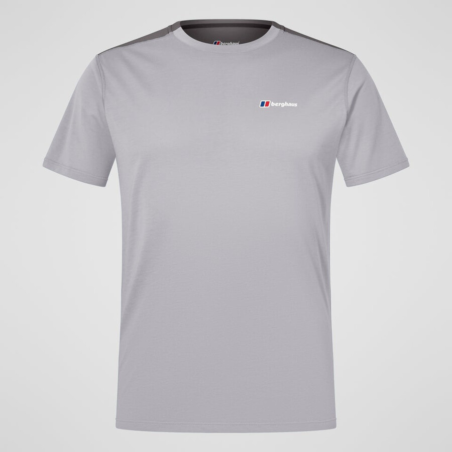 mens terrain trek tech tee - grey berghaus