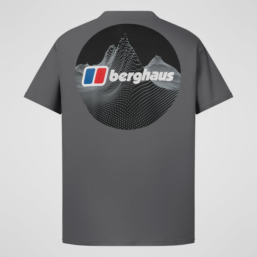 mens dotted mountain tee - grey berghaus