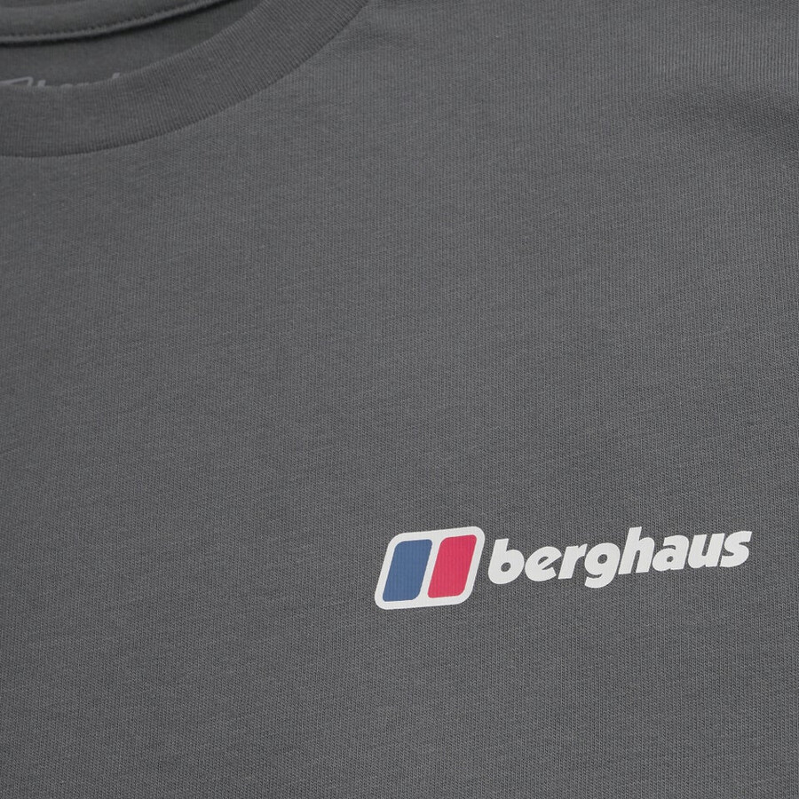 mens dotted mountain tee - grey berghaus