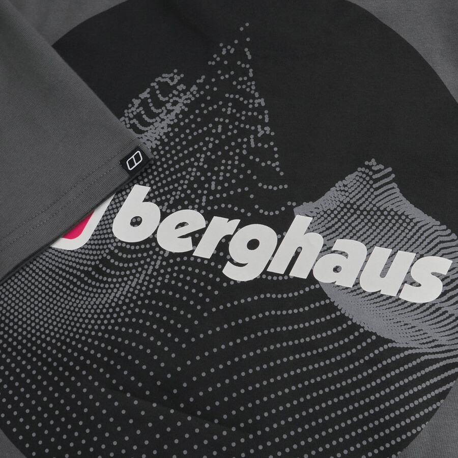mens dotted mountain tee - grey berghaus
