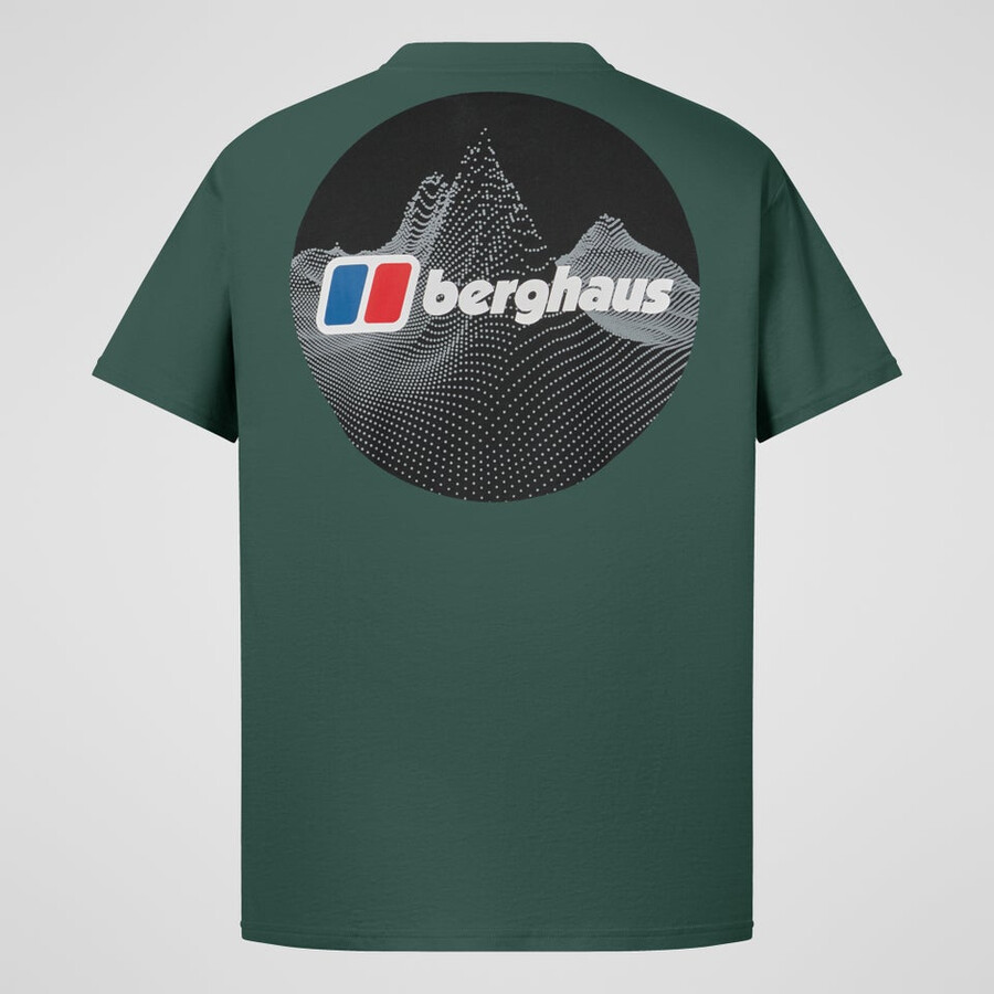 mens dotted mountain tee - green berghaus