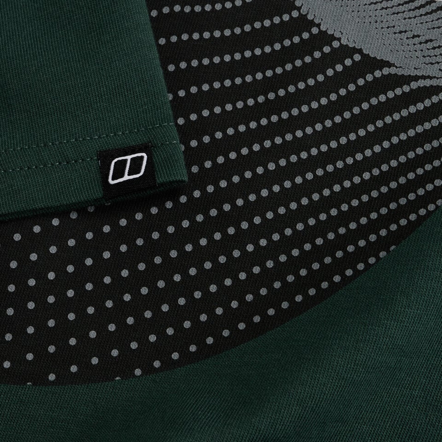 mens dotted mountain tee - green berghaus