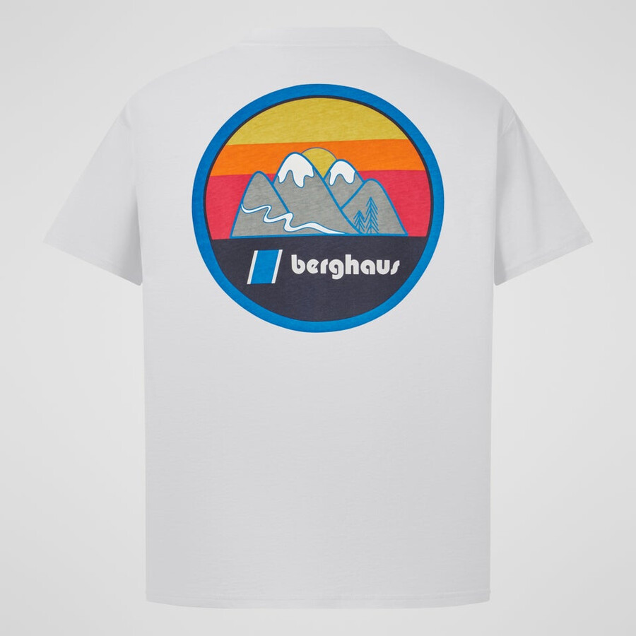 mens doodle mountain patch tee - white berghaus
