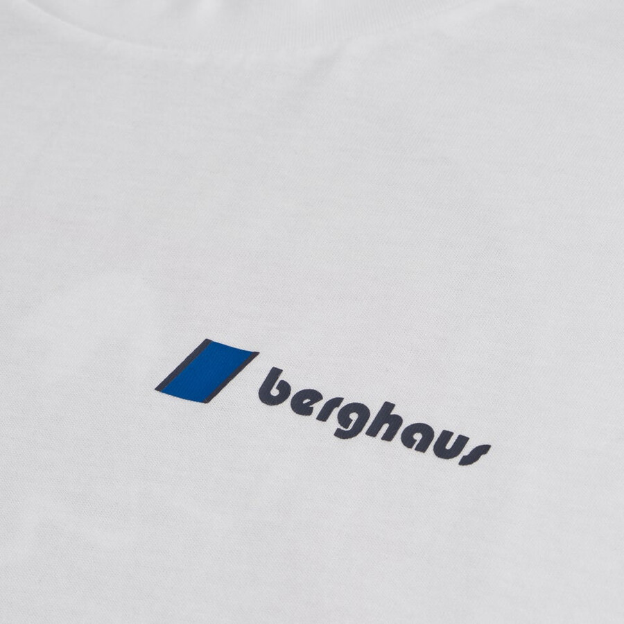 mens doodle mountain patch tee - white berghaus