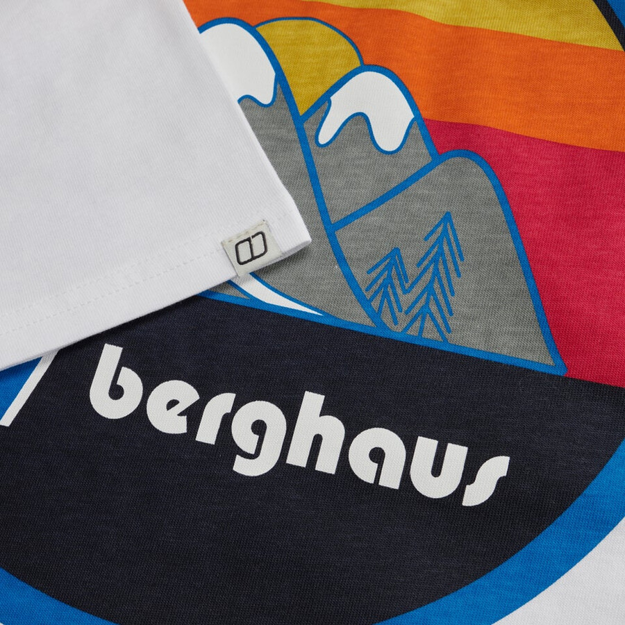 mens doodle mountain patch tee - white berghaus