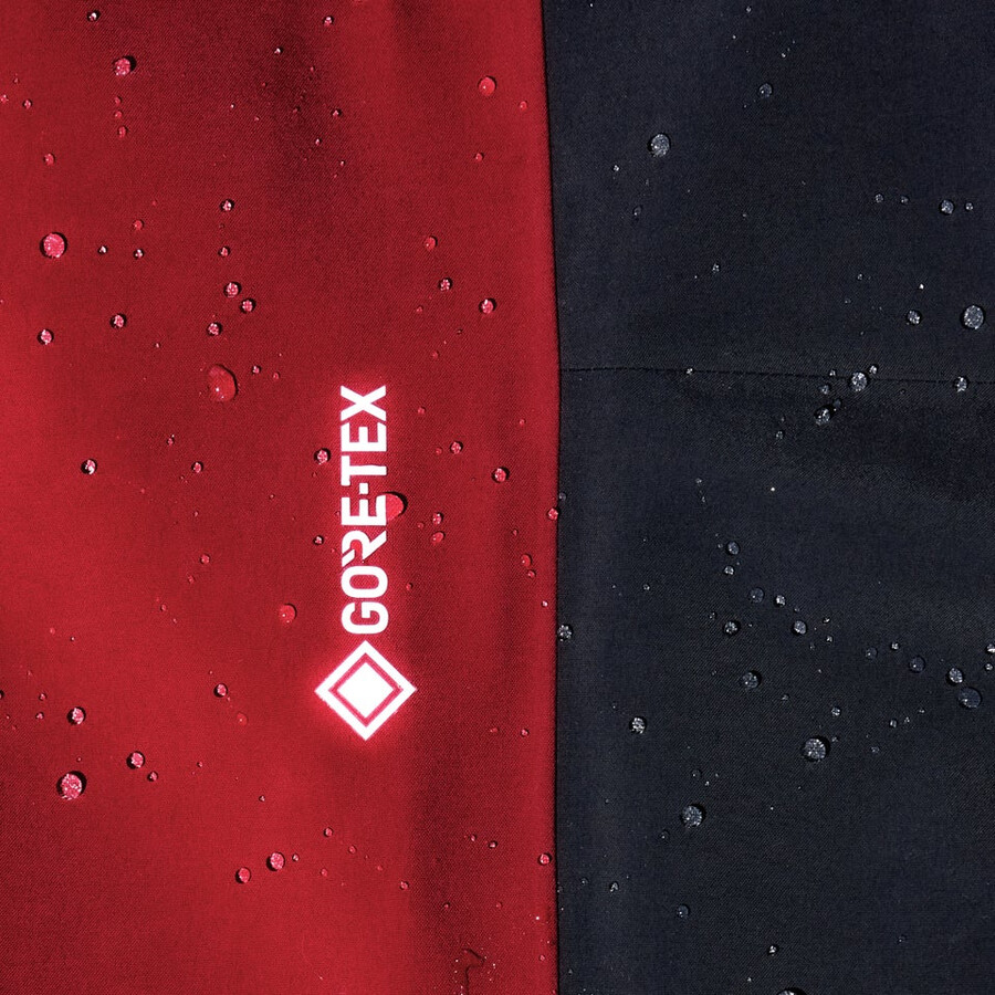 mens mtn arete descend gore-tex bib pants - dark redblack berghaus