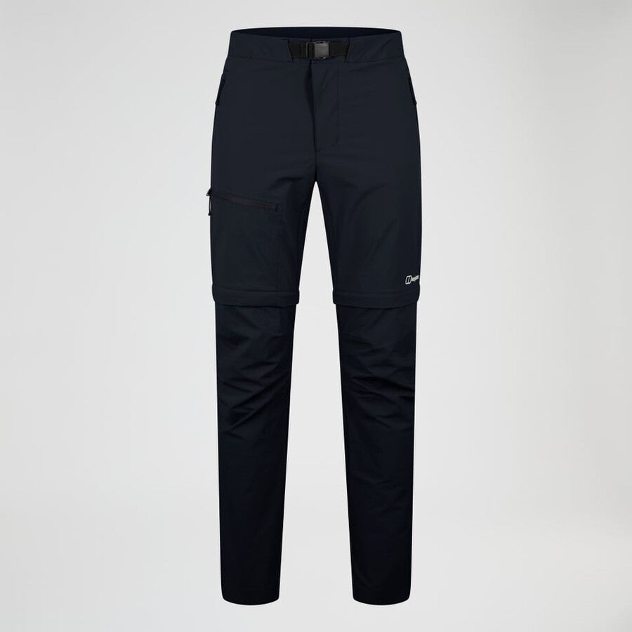 mens trail-explorer zip off pant - black berghaus