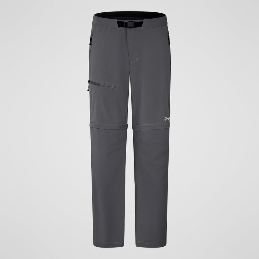 mens trail-explorer zip off pant - grey berghaus
