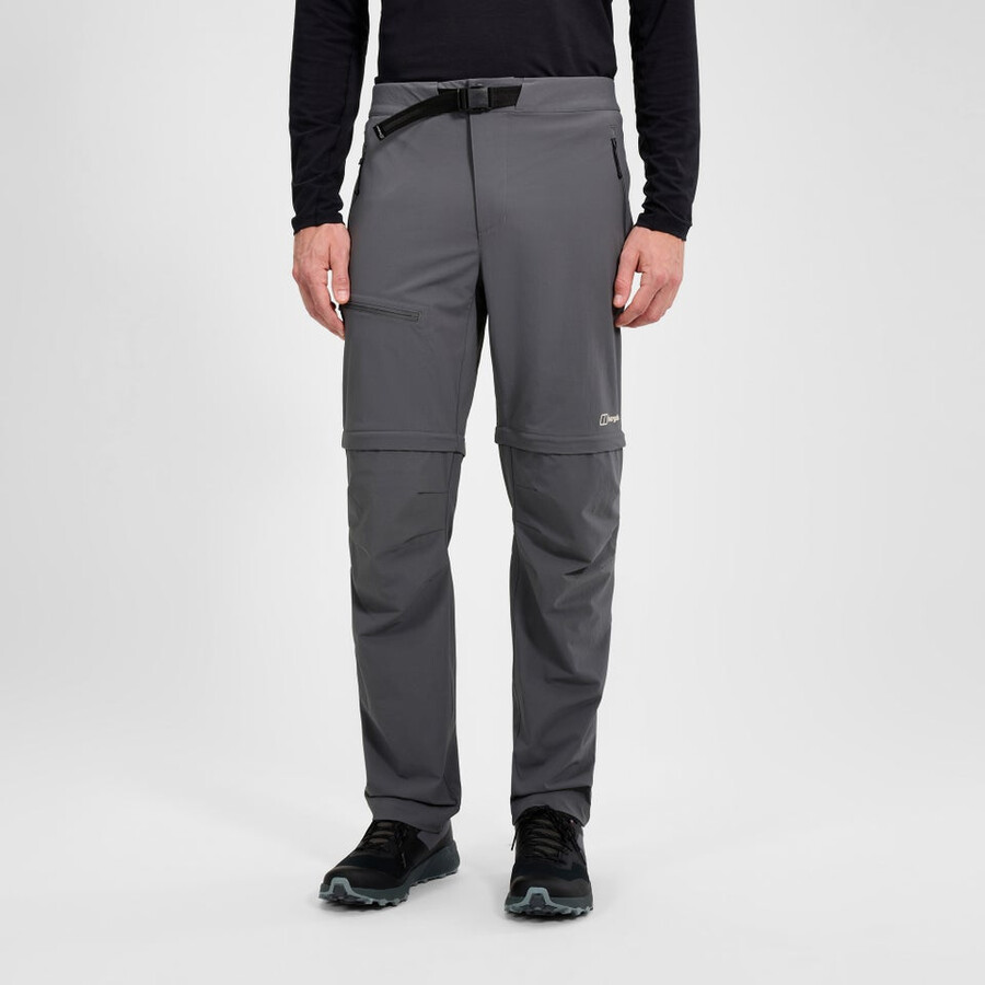 mens trail-explorer zip off pant - grey berghaus