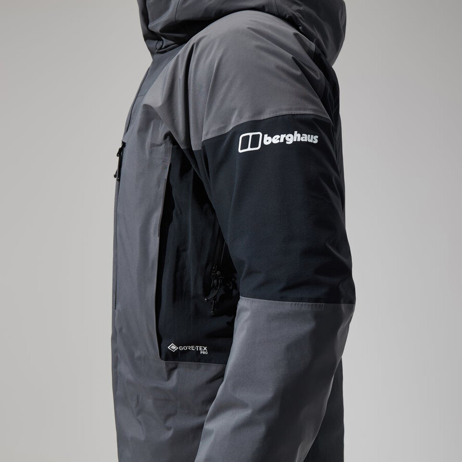 mens mtn guide gore-tex pro jacket - greyblack berghaus