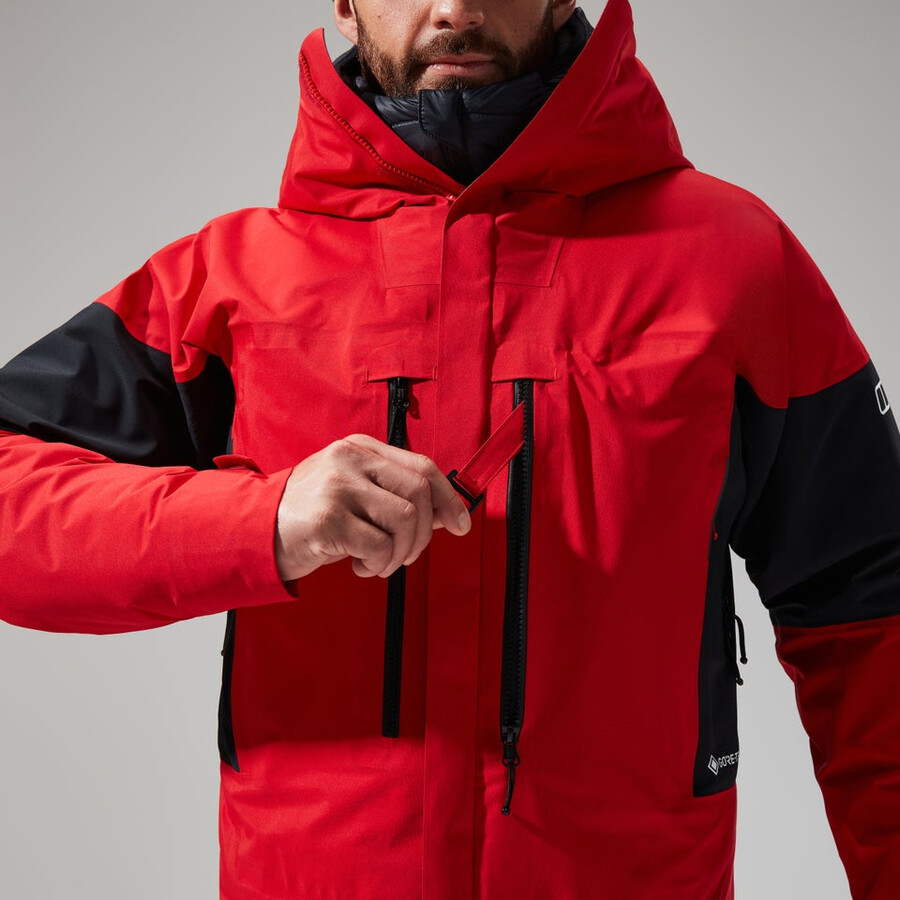 mens mtn guide gore-tex pro jacket - redblack berghaus