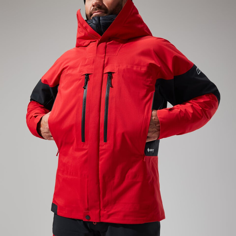mens mtn guide gore-tex pro jacket - redblack berghaus