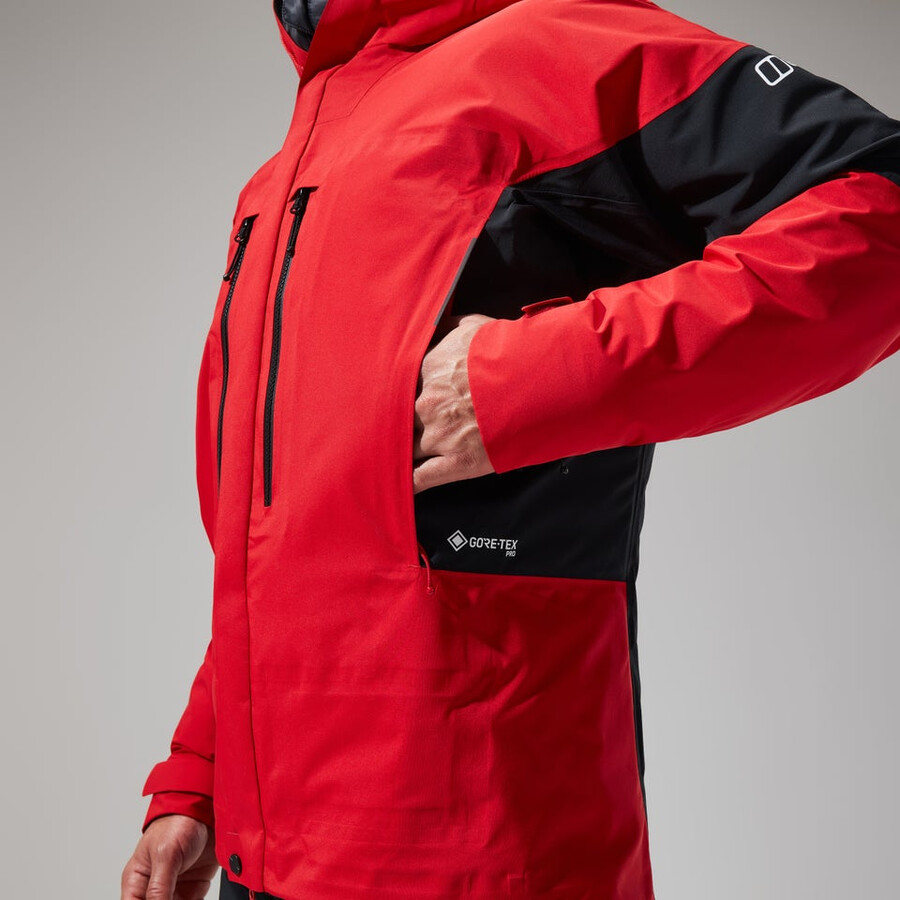 mens mtn guide gore-tex pro jacket - redblack berghaus