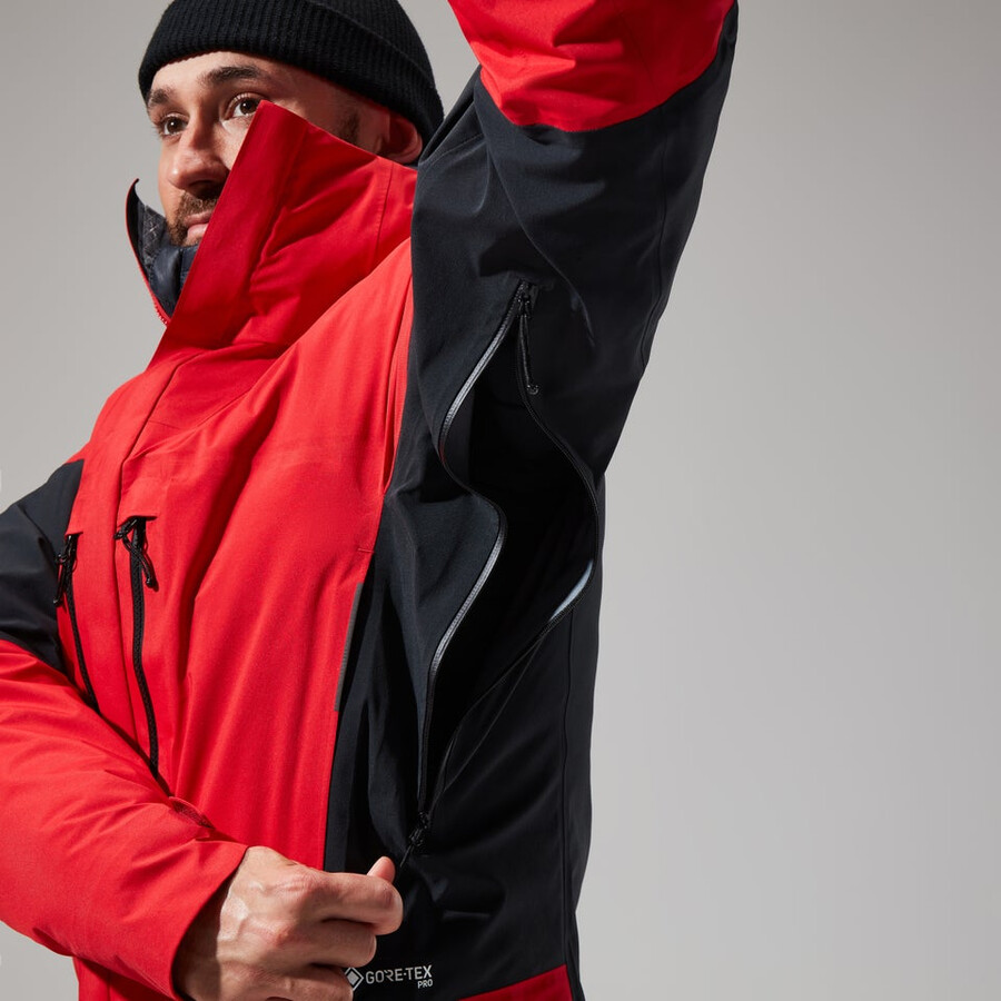 mens mtn guide gore-tex pro jacket - redblack berghaus