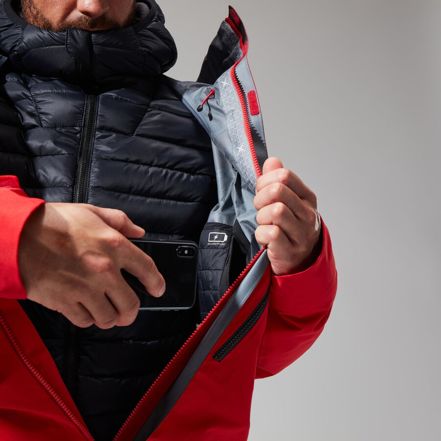 mens mtn guide gore-tex pro jacket - redblack berghaus