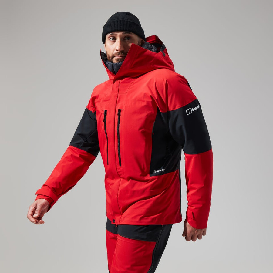 mens mtn guide gore-tex pro jacket - redblack berghaus