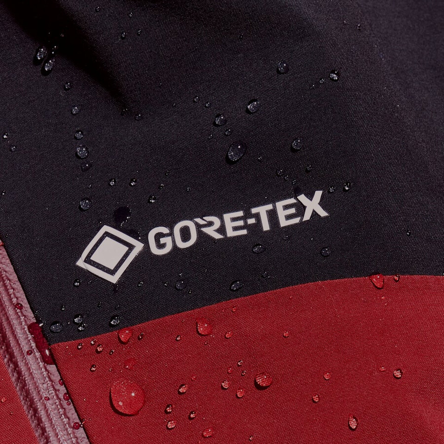 mens mtn arete descend gore-tex jacket - dark redblack berghaus