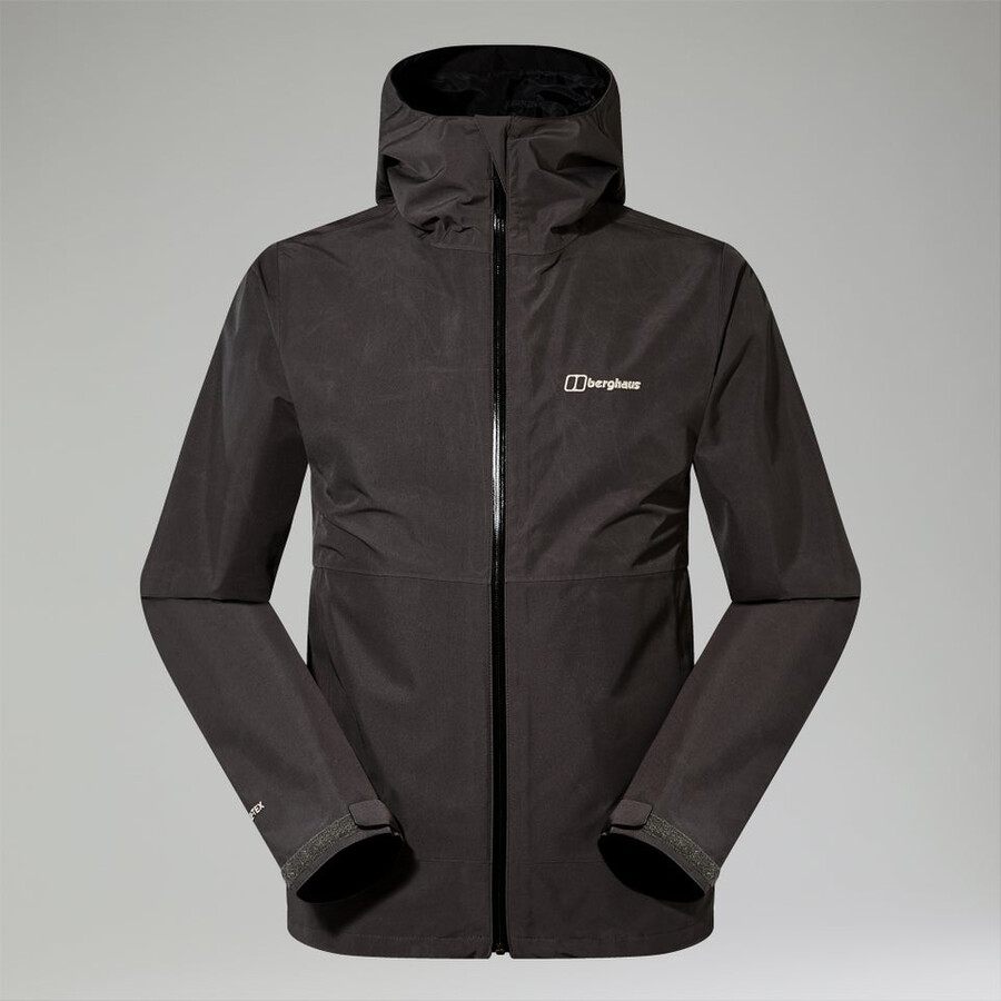 mens bramblfell interactive gore-tex waterproof jacket - greyblack berghaus