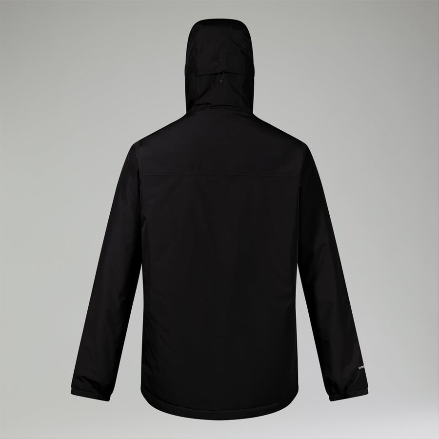 mens deluge pro 3.0 insulated waterproof jacket - black berghaus