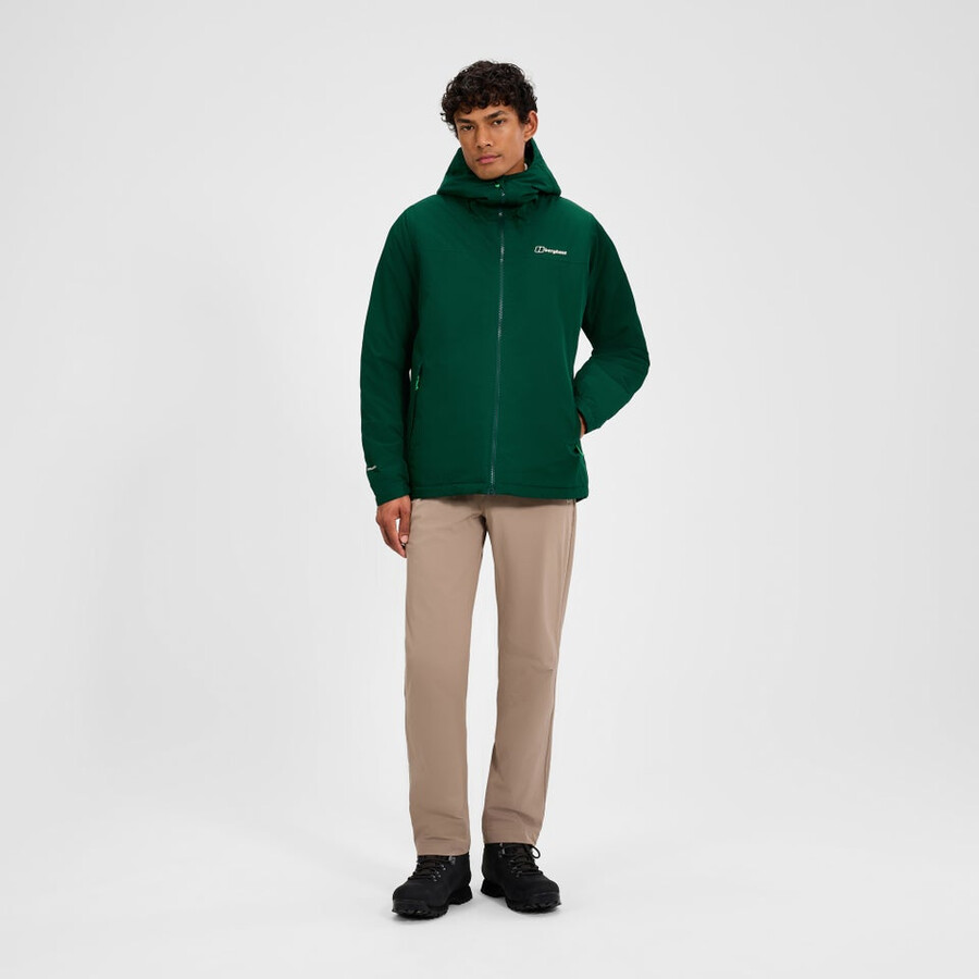 mens deluge pro 3.0 insulated jacket - green berghaus