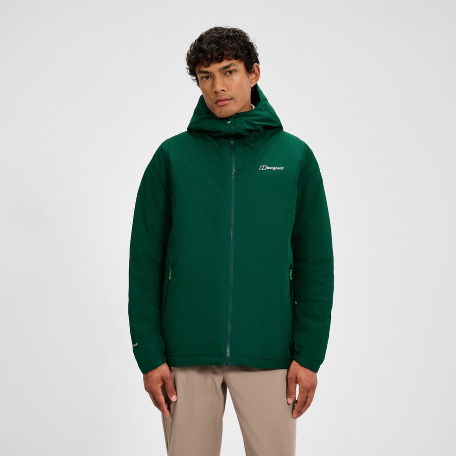 mens deluge pro 3.0 insulated jacket - green berghaus