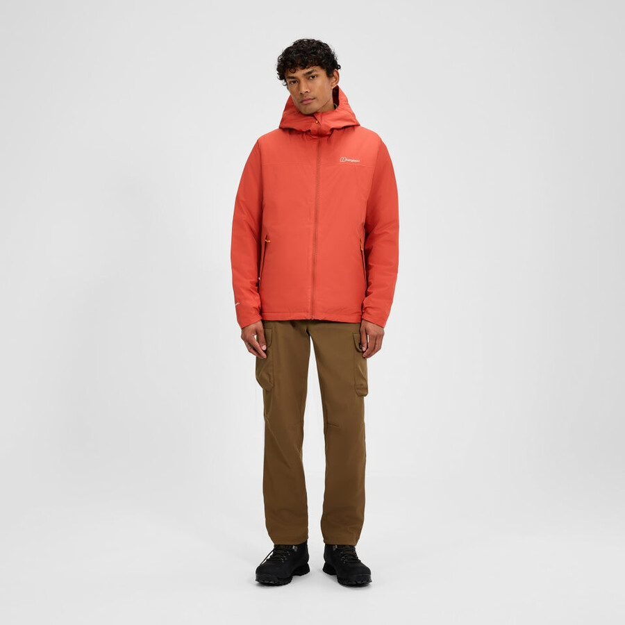 mens deluge pro 3.0 insulated jacket - orange berghaus