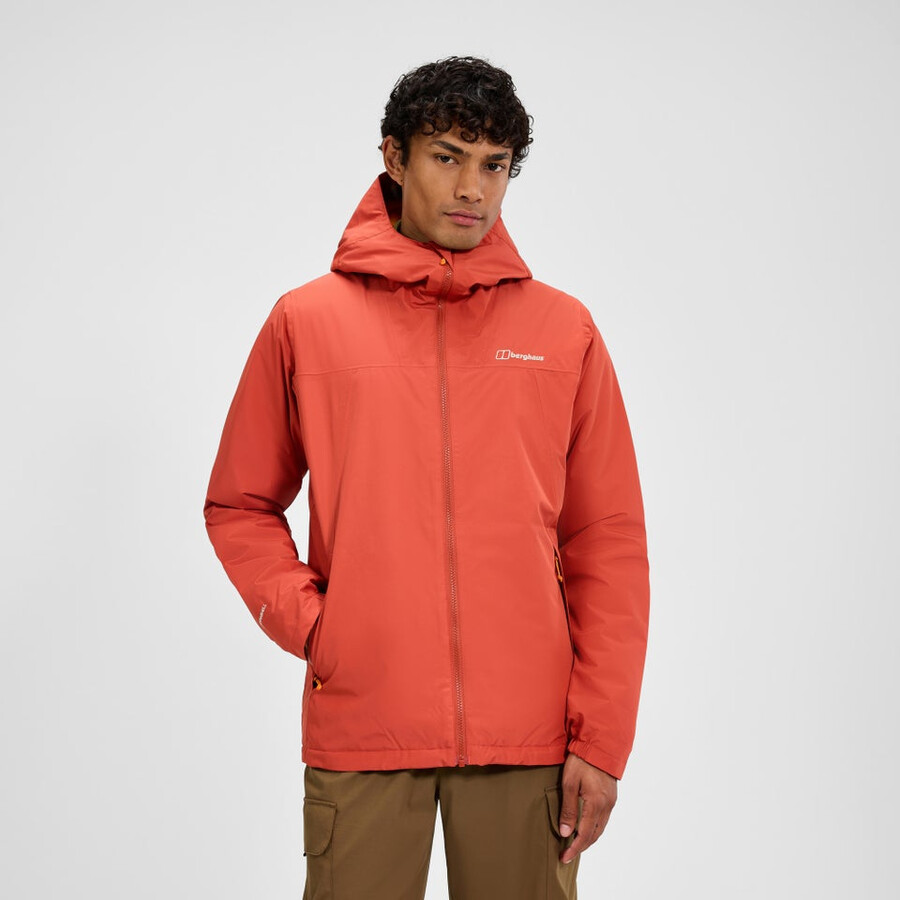 mens deluge pro 3.0 insulated jacket - orange berghaus
