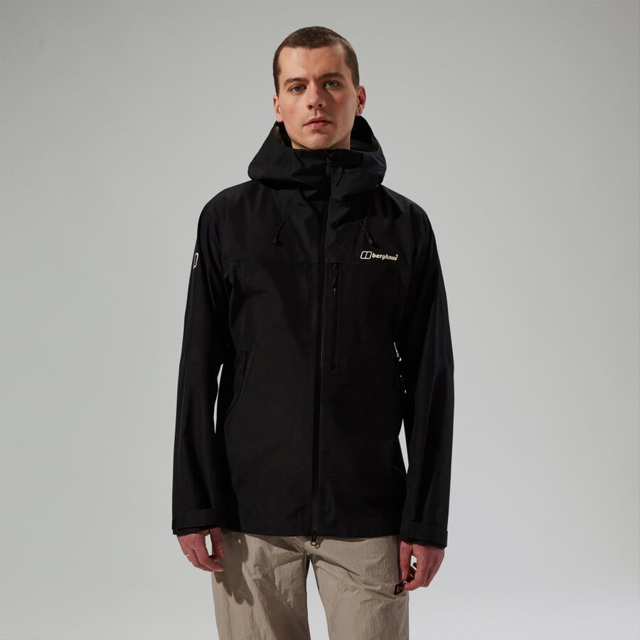 mens ridge-seeker gore-tex waterproof jacket - black berghaus